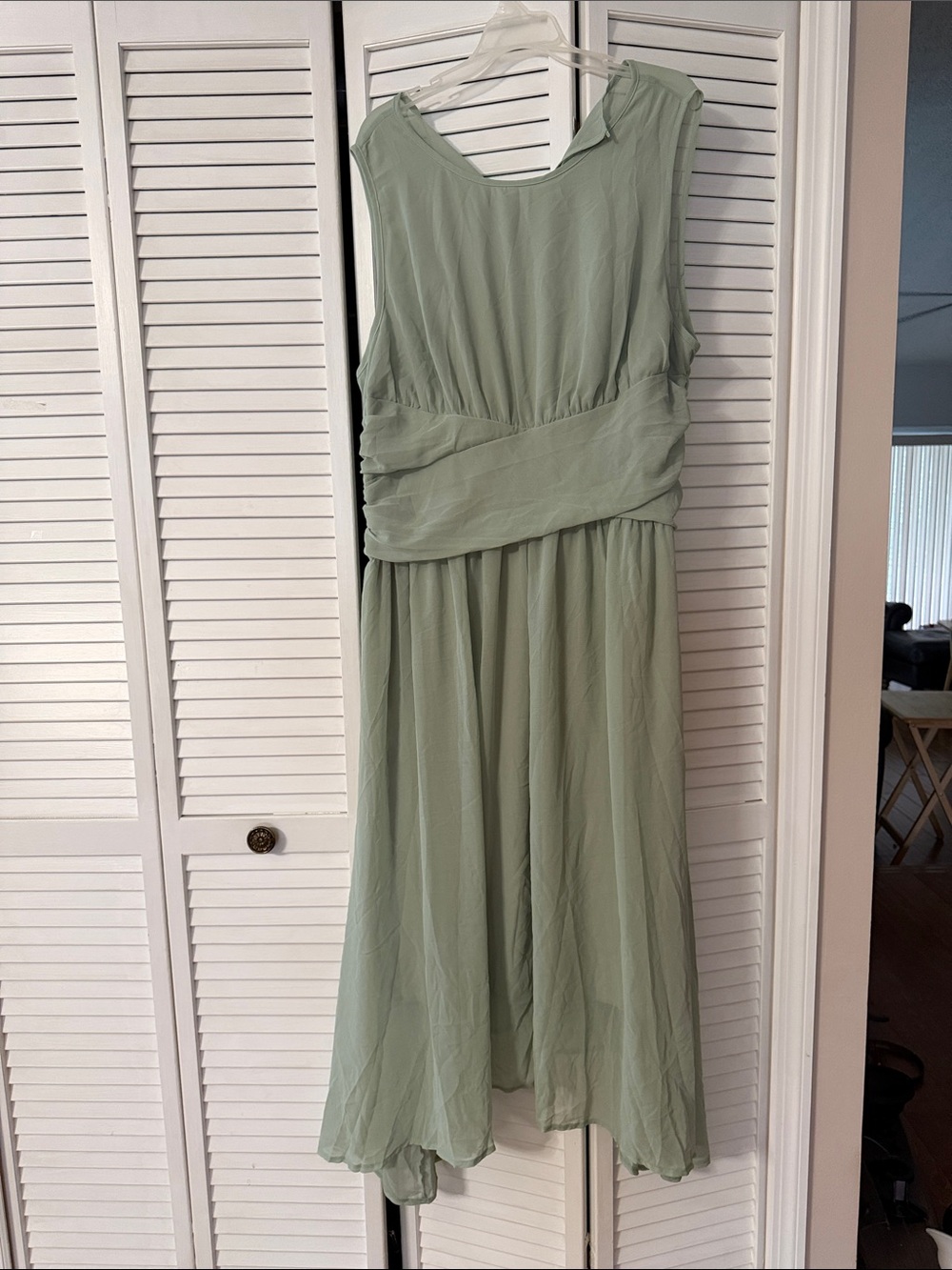 SHEIN Sage Green Sleeveless Maxi Dress